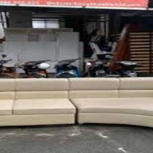 Thanh lý ghế sofa da màu kem