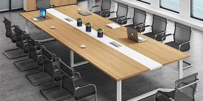 Thanh lý Bàn họp chân sắt mặt gỗ cao cấp